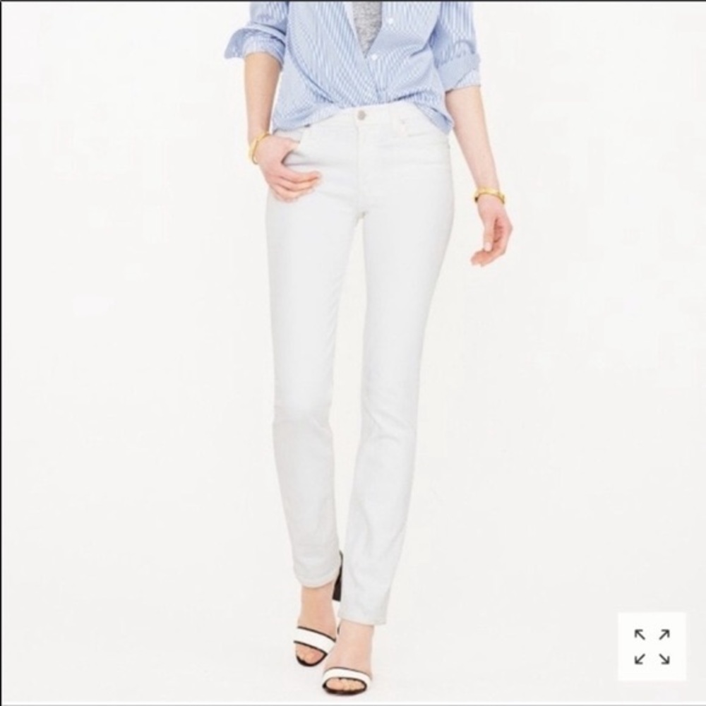 Jcrew white ankle stretch jeans